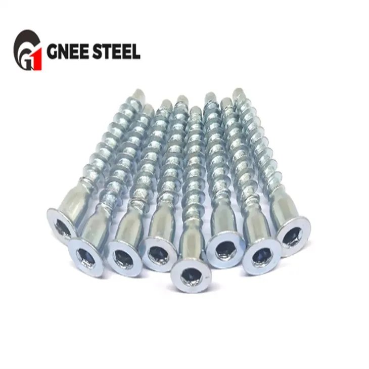 Cinkota tērauda koka stiprinājuma skrūves